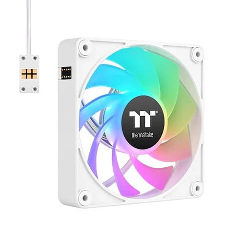 Thermaltake CT120 EX Reverse ARGB 120mm White Cabinet Fan, Triple Pack